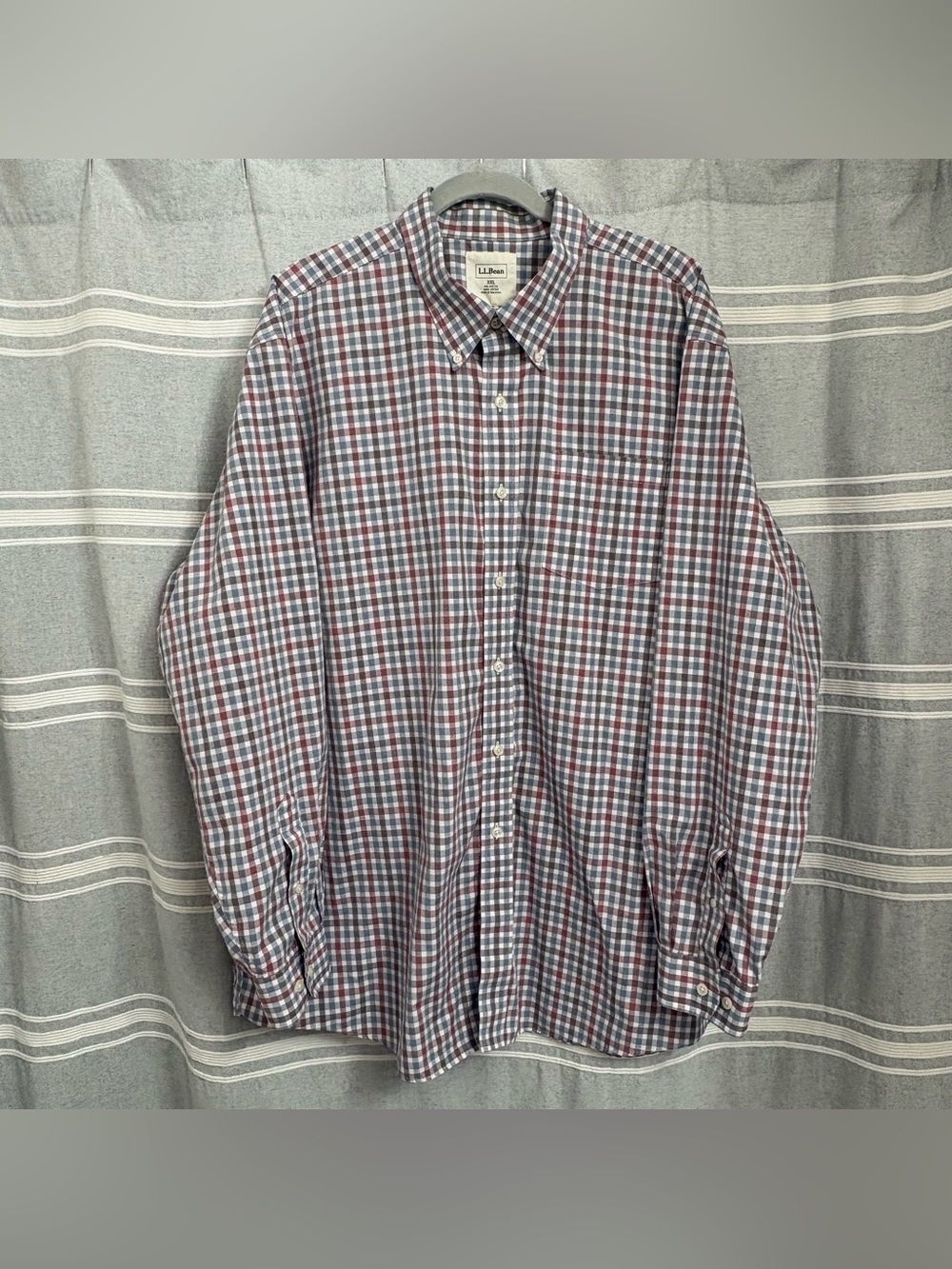 L.L. Bean Men's Plaid Long Sleeve Button Down Shirt Size XXL
